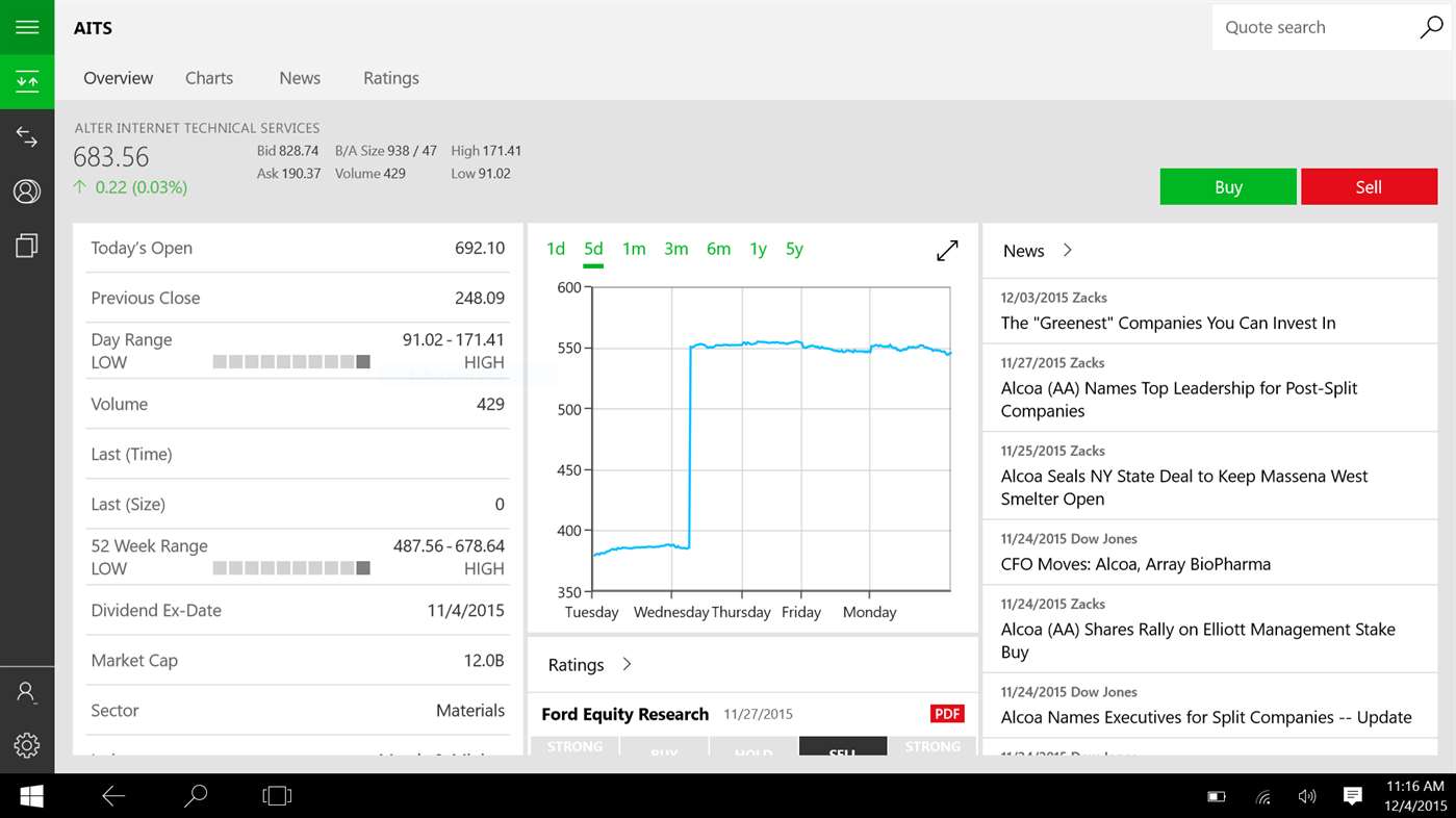 TD Ameritrade On Windows 10 Universal Windows Platform David Chou